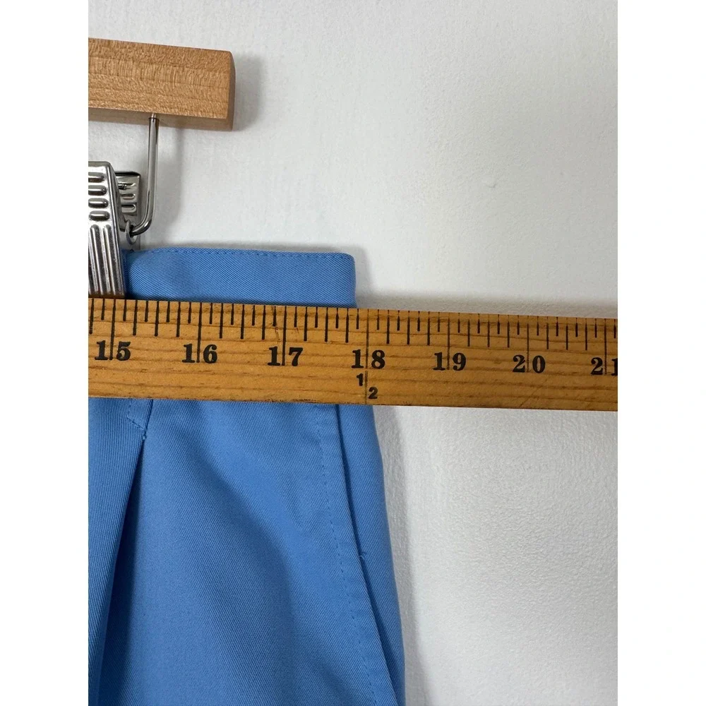 Coastal Karen Scott Sport‎ Womens 18 Shorts Blue Pleated Elastic Back High Rise